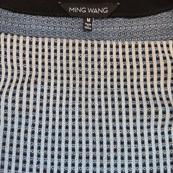 Ming Wang Skirt Top Set Womens Medium Large Jacquard Knit Ombre Print Midi Caree - Picture 6 of 8